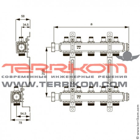 Быстросъемное соединение тройник TECEflex (бронза кремнистая)