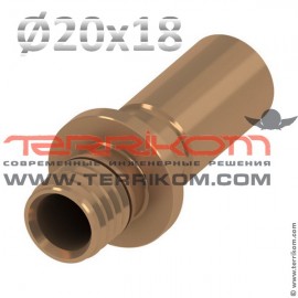 Адаптер на медную или стальную трубу (пайка или пресс-соединение) TECEflex (бронза кремнистая)