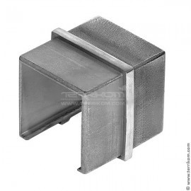 Переход прямой 180º 40х40 мм, SUS 304, SSS (матовая нержавеющая сталь)