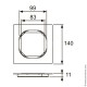 Основа для плитки TECEdrainpoint S, 100 мм, без рамки, нержавеющая сталь