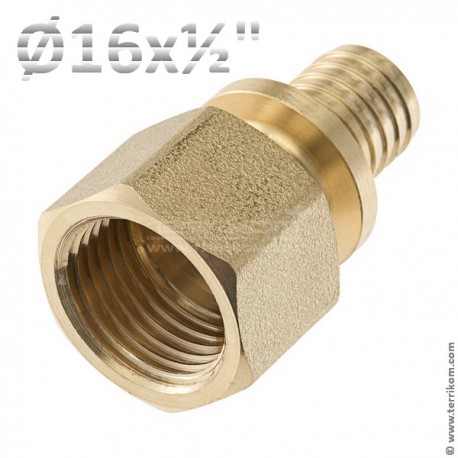 Соединение прямое с гайкой TECEspring AX (латунь)
