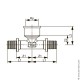 Тройник 90° с муфтой TECEspring AX (латунь)