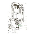 Отвод фановый унитаза DN 90 (PP) для застенного смывного бачка TECEbox