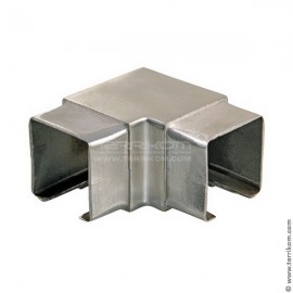 Переход угловой 90º 50х50 мм, SUS 304, SSS (матовая нержавеющая сталь)