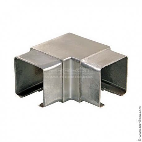 Переход угловой 90º 50х50 мм, SUS 304, SSS (матовая нержавеющая сталь)