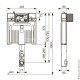 Бачок сливной TECEbox Octa II, 8 см, для напольного унитаза, с арматурной сеткой, H-1075 мм