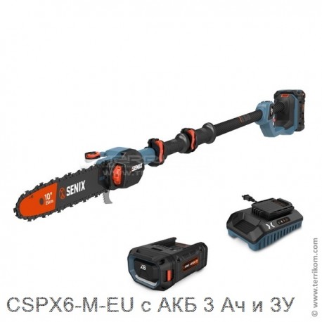 Высоторез-сучкорез цепной аккумуляторный X6 60 В, 10" (25 см), с 1хАКБ 3 Ач и ЗУ