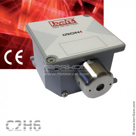 Датчик IRON/CAL со сменным сенсором IRON/CA18 на этан (C₂H₆), цифровой RS485 и линейный 4-20 мА выходы, 10-30 В