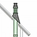 Фланец коаксиального дымохода для газового камина Karma, Ø-100/150 мм