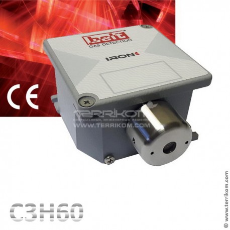 Датчик IRON/CAL со сменным сенсором IRON/CA16 на ацетон (C₃H₆O), цифровой RS485 и линейный 4-20 мА выходы, 10-30 В