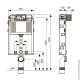 Модуль застенный TECEbox со смывным бачком Uni 2.0, H-1060 мм