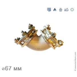 Угол 90° компрессионный (закругленный) (бронза), IBP Conex Compression