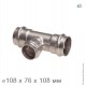 Тройник редукционный, IBP BPress Inox