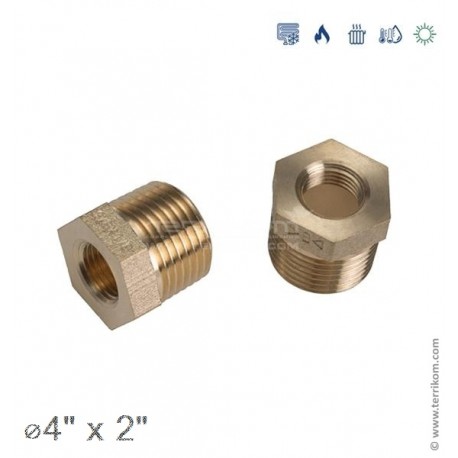 Футорка вставка редукц., с шестигранником, IBP 3000 (бронза)