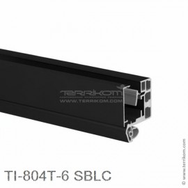 Комплект дверной коробки в цельностеклянный проём, L-6000 мм, SBLC (матовое чёрное покрытие)