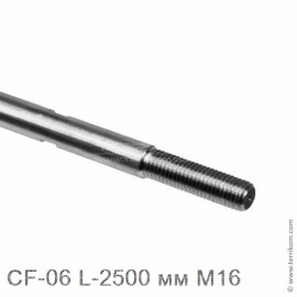 Тяга М16 L-2500 мм для стеклянных козырьков, SSS (матовая нерж. сталь)