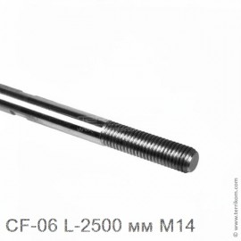 Тяга М14 L-2500 мм для стеклянных козырьков, SSS (матовая нерж. сталь)