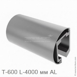 Трек L-4000 мм для раздвижной двери, серия «Аура», шт (КУСКОВОЙ), AL (алюминий анодированный)