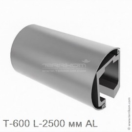 Трек L-2500 мм для раздвижной двери, серия «Аура», AL (алюминий анодированный)