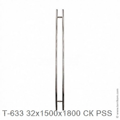 Ручка (комплект) 32x1500x1800 мм СК для стекла 8-12 мм, PSS (полированная нержавеющая сталь)