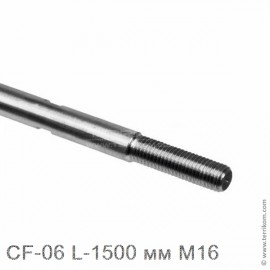 Тяга М16 L-1500 мм для стеклянных козырьков, SSS (матовая нерж. сталь)