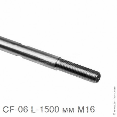 Тяга М16 L-1500 мм для стеклянных козырьков, SSS (матовая нерж. сталь)