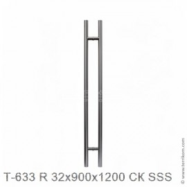 Ручка (комплект) 32x900x1200 мм СК для стекла 8-12 мм, SSS (матовая нержавеющая сталь)