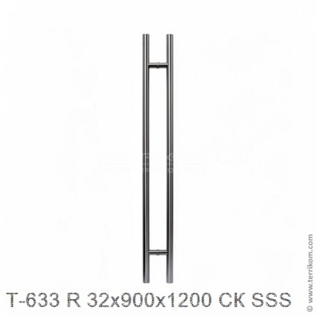 Ручка (комплект) 32x900x1200 мм СК для стекла 8-12 мм, SSS (матовая нержавеющая сталь)
