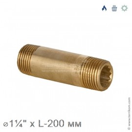 Ниппель удлиненный, серия IBP 8000 (латунь)