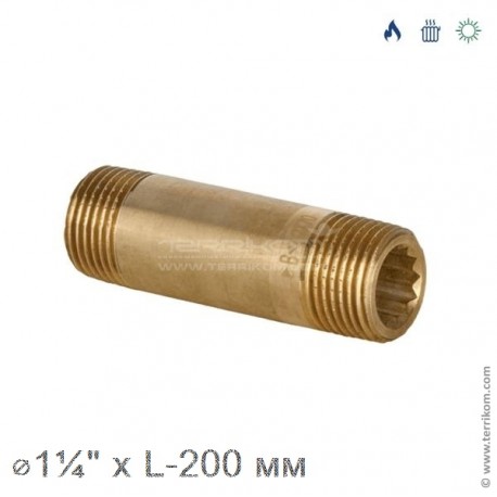 Ниппель удлиненный, серия IBP 8000 (латунь)