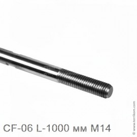 Тяга М14 L-1500 мм для стеклянных козырьков, SSS (матовая нерж. сталь)