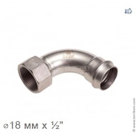 Угол 90° с переходом на ВР, IBP BPress Inox