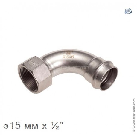 Угол 90° с переходом на ВР, IBP BPress Inox