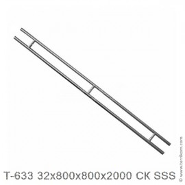 Ручка (комплект) 32x800x800х2000 мм СК для стекла 8-12 мм, SSS (матовая нержавеющая сталь)