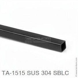 Штанга для душевой кабины 15x15 мм, L-3000 мм, SUS 304 (нерж. сталь), SBLC (матовое чёрное покрытие)