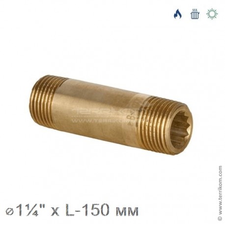 Ниппель удлиненный, серия IBP 8000 (латунь)