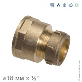 Переходник ВР компрессионный (латунь DZR), IBP Conex Compression
