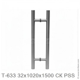 Ручка (комплект) 32x1020x1500 мм СК для стекла 8-12 мм, PSS (полированная нержавеющая сталь)