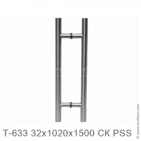Ручка (комплект) 32x1020x1500 мм СК для стекла 8-12 мм, PSS (полированная нержавеющая сталь)
