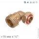 Переходник изогнутый для подключения крана (латунь), IBP Conex Compression