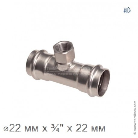 Тройник ВР, IBP BPress Inox
