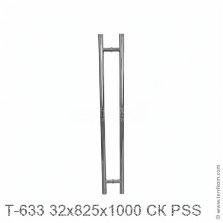 Ручка (комплект) 32x825x1000 мм СК для стекла 8-12 мм, PSS (полированная нержавеющая сталь)