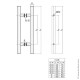 Ручка (комплект) 32x825x1000 мм СК для стекла 8-12 мм, SBLC (матовое чёрное покрытие)