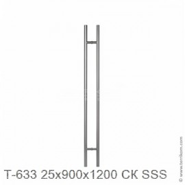 Ручка (комплект) 25x900х1200 мм СК для стекла 8-12 мм, SSS (матовая нержавеющая сталь)