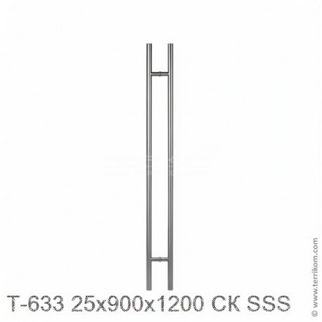 Ручка (комплект) 25x900х1200 мм СК для стекла 8-12 мм, SSS (матовая нержавеющая сталь)