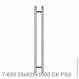 Ручка (комплект) 25x825x1000 мм СК для стекла 8-12 мм, PSS (полированная нержавеющая сталь)