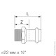 Соединение прямое с ниппелем, IBP BPress Inox