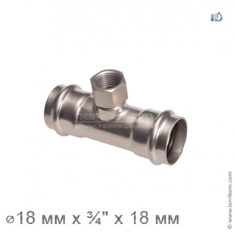 Тройник ВР, IBP BPress Inox