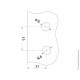 Петля боковая на коробку для стекла 8-10 мм, для межкомнатных дверей, AL (алюминий анод.), SSS (матовая нержавеющая сталь)