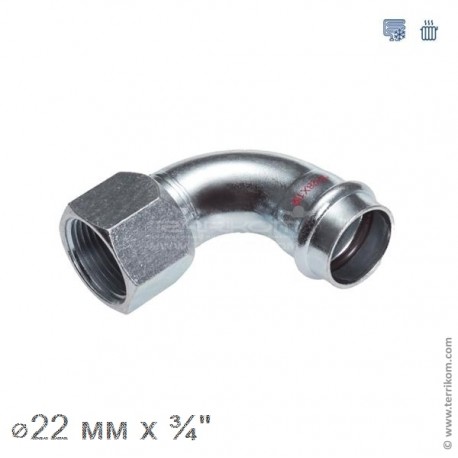 Угол 90° с переходом на ВР, IBP B Press Carbon